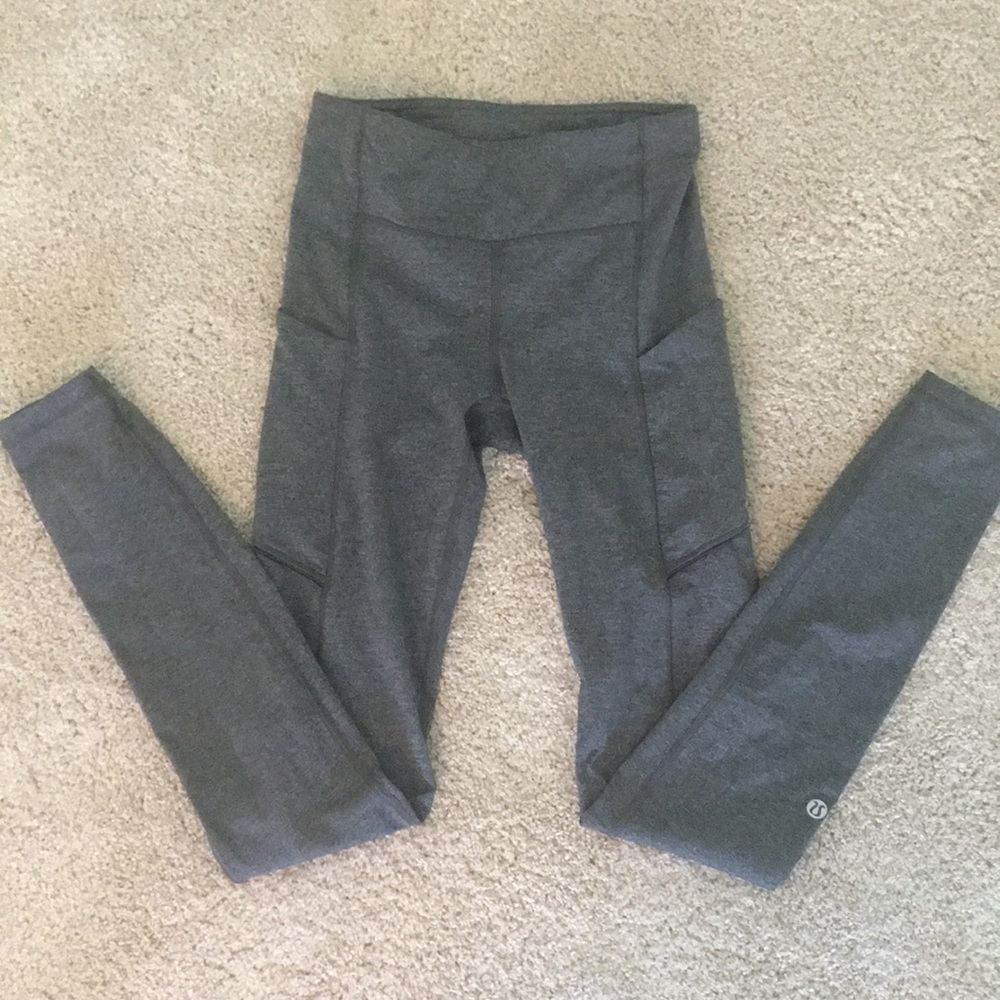 Gray Lululemon high waisted leggings (size 2)